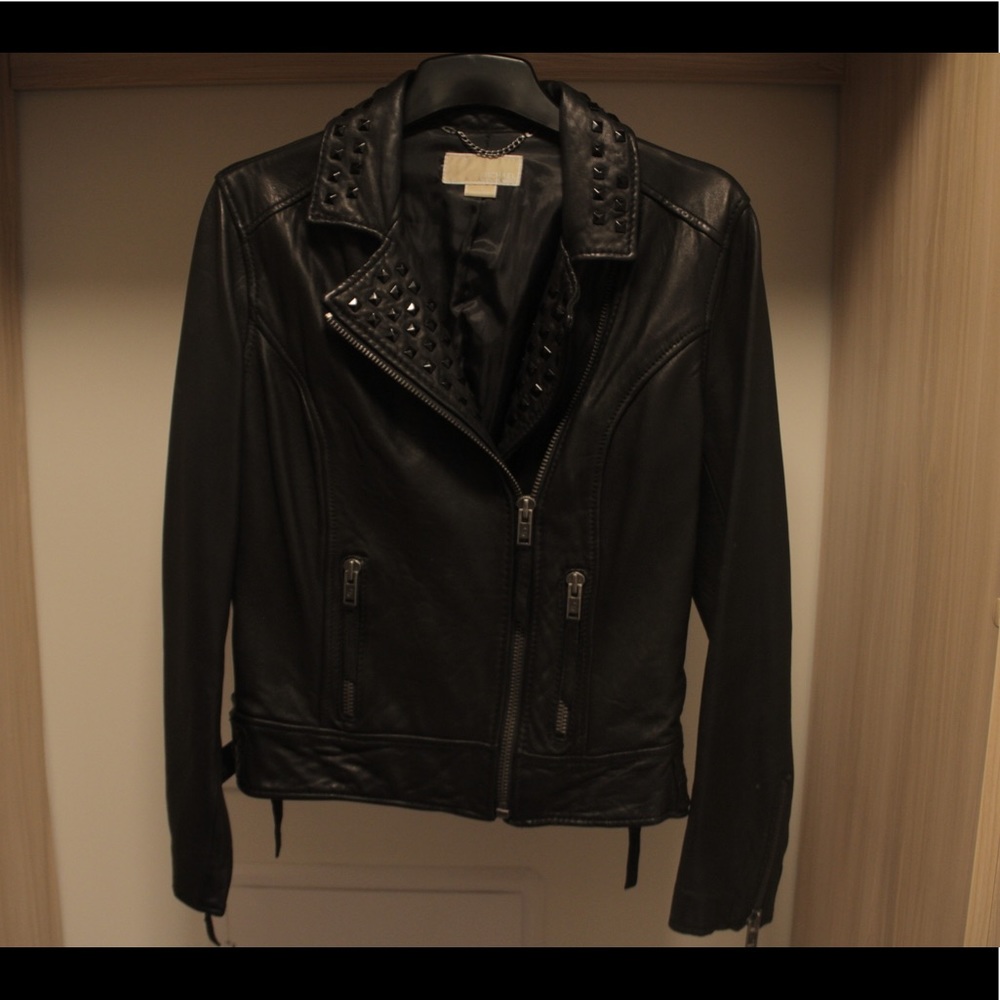 Michael Khors leather studded Biker L